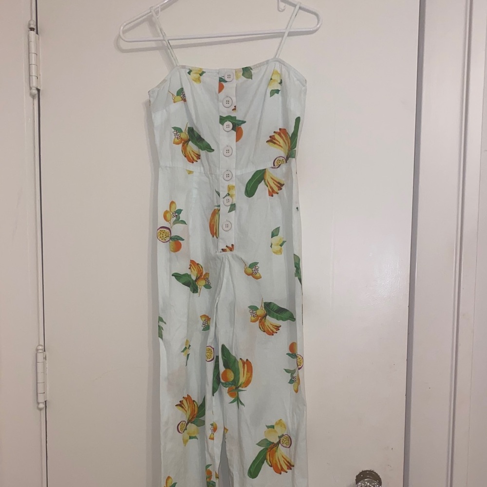 White fruit jumpsuit
